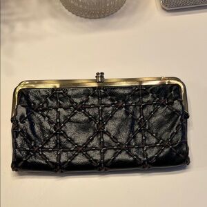 HOBO Black and Brown Quilted Key Holder